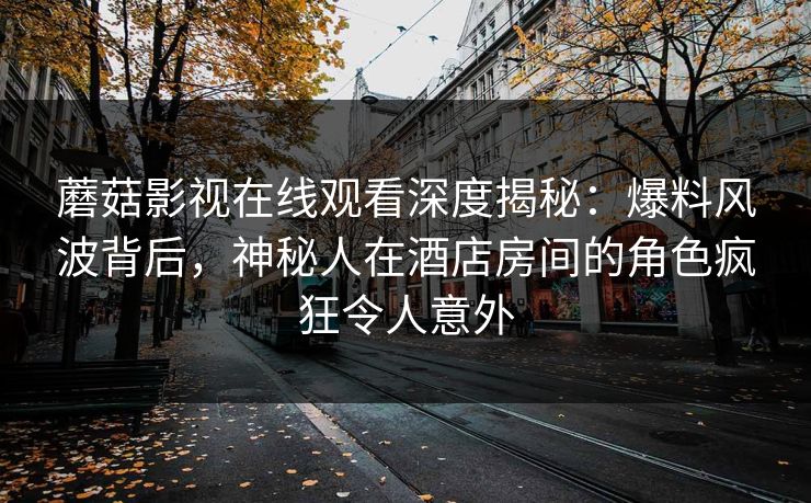 蘑菇影视在线观看深度揭秘：爆料风波背后，神秘人在酒店房间的角色疯狂令人意外