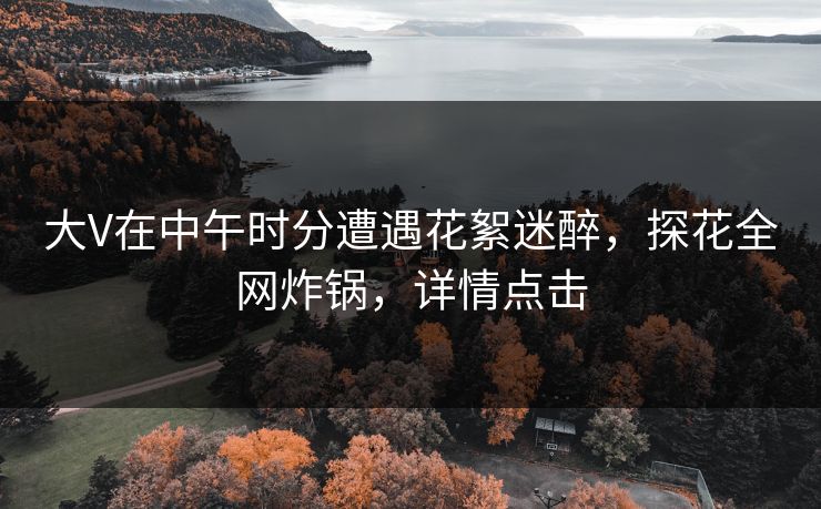 大V在中午时分遭遇花絮迷醉，探花全网炸锅，详情点击